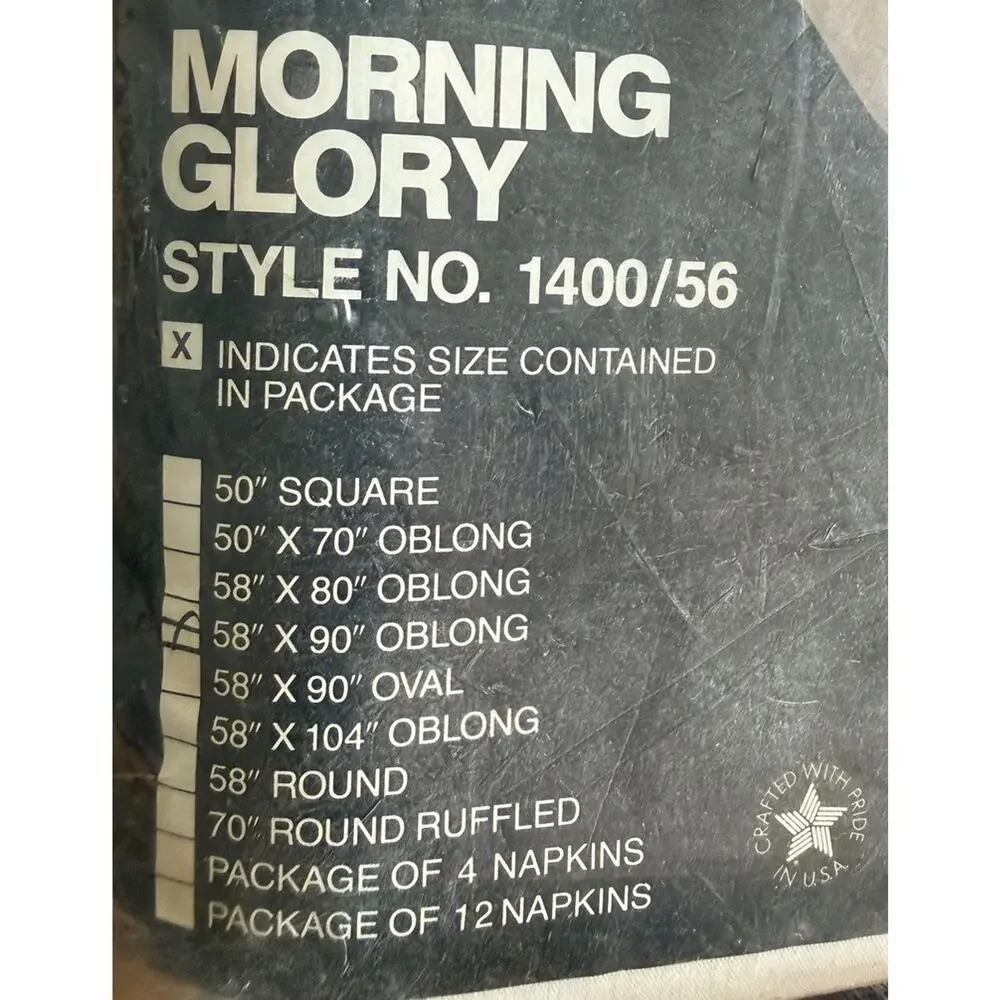 Tobin Stamped Tablecloth Morning Glory 1400/56 Oblong 58